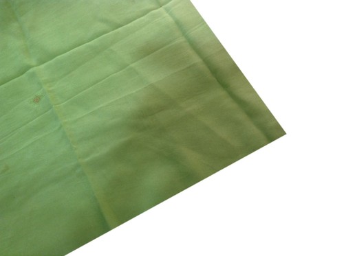 Om Vintage Indian Multipurpose Art Silk Plain Green Sewing Piece Fabric M193 - Picture 4 of 7