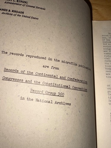 Papers Of The Continental Congress 1774-1789 National Archives 1971 Softcover - Picture 6 of 9