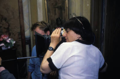 Agnes Varda at the filming of her film sans Toit ni loi in 1985 in- Old Photo