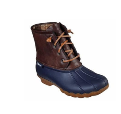 WOMEN'S SKECHERS POND WASHED OUT DUCK BOOTS 44379 NVBR