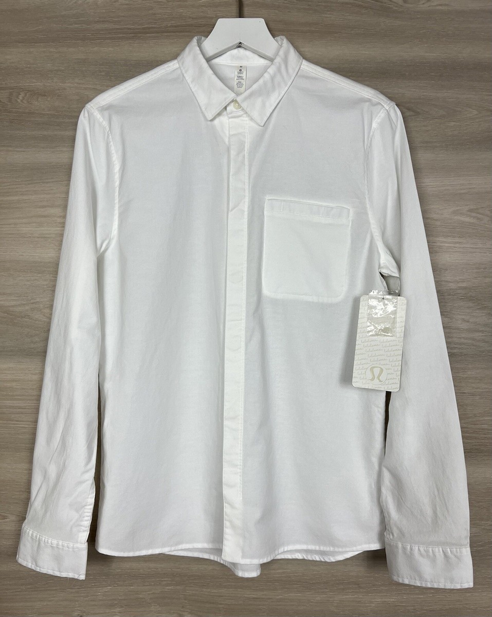 Lululemon Recommission LS Buttondown Two Way Stretch Size M White