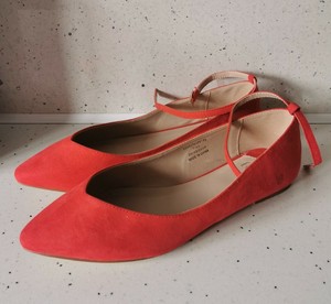 suede flats with ankle strap