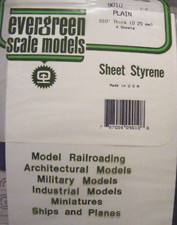 EVERGREEN 9010 STYRENE SHEET 6 " x 12" .010 Thick White 4 Sheets