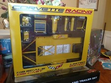 Gmp Corvette Racing Transporter & Shop (1:18) Yellow Diecast Set, (#2605-2) -NEW