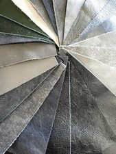 7 x Leather Pcs -15x10cm Mixed Greys/Blacks  Scraps Offcuts, - Craft, Repairs,