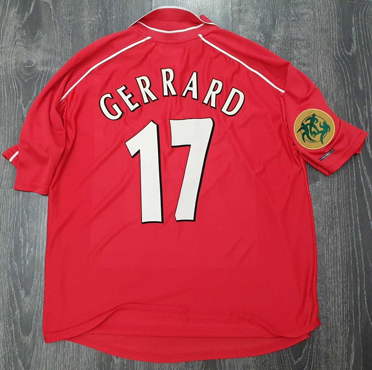 LFC GERRARD 17番 ジェラード 公式ショップ ユニフォーム 限定品 NWT 2002-03 Liverpool #17 Steven Gerrard Home Jersey Shirt