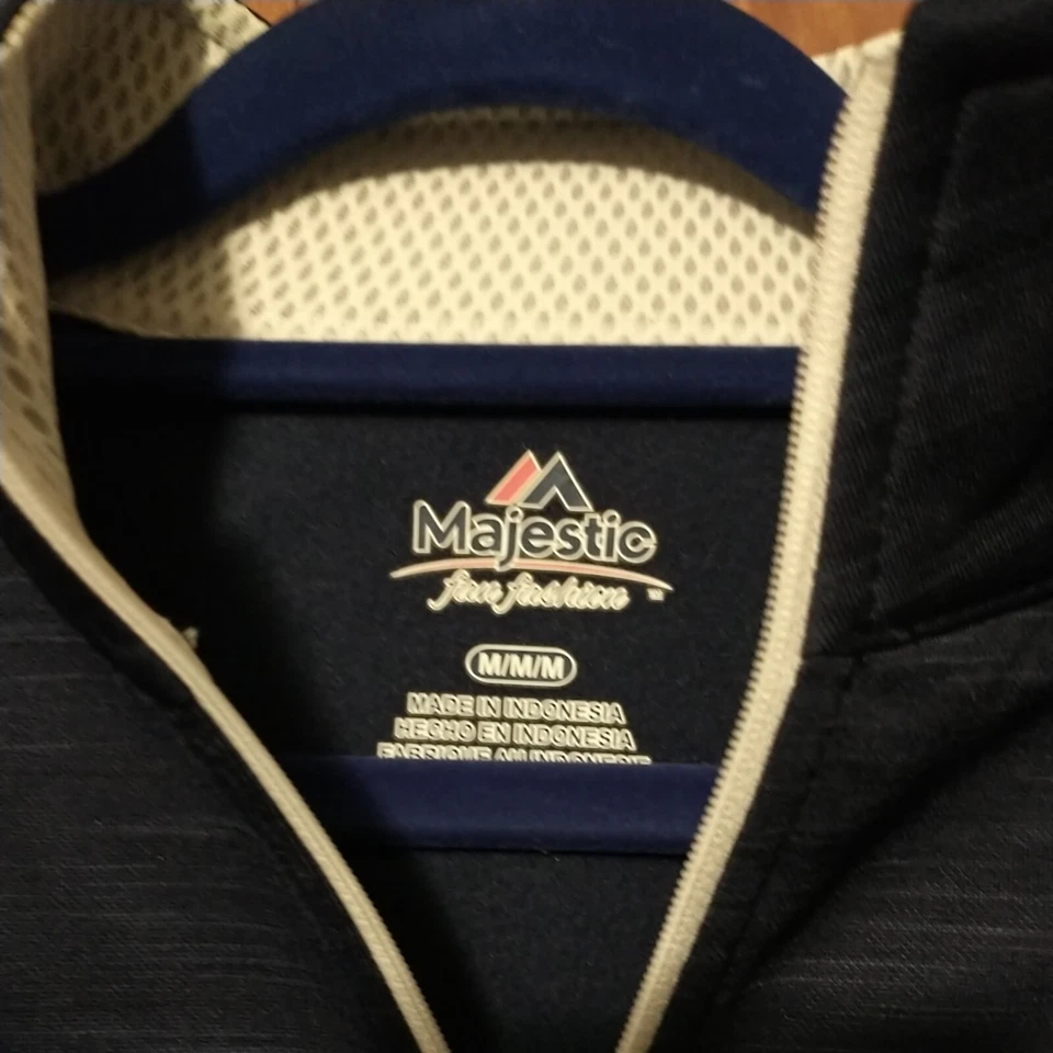 Camisa Majestic Para Mujer Talla M Forrada de Vellón 1/4 Cremallera Con Agujeros para Pulgar Foto 2 de 4