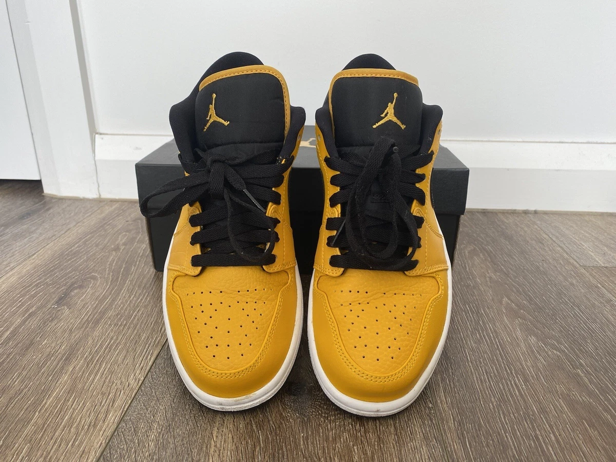 Size 7US - Nike Air Jordan 1 Low University Gold Black W/BOX ✓ | eBay