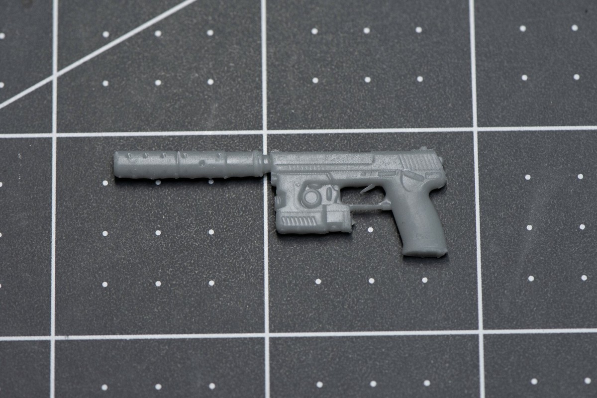 トイガン SOCOM Mk23 MK23 Socom Suppressed - 1:12 Scale Resin - Action Figure Gun