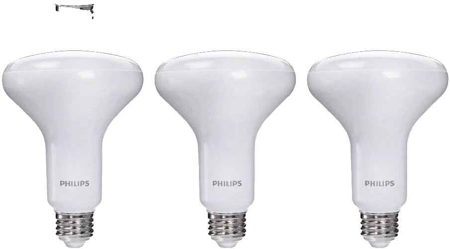 3 Philips Dimmable 7.2W LED = 65W Soft White 650 Brightness bulb BR30 457044 - Image 3 of 4