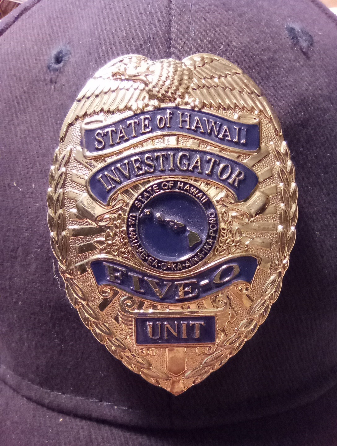 HAWAII FIVE O UNIT STATE OF HAWAII INVESTIGATOR HAT & BADGE NEW! eBay