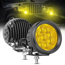 3.5 Inch Round LED Pods Amber Fog Lights Bumper Lights For Jeep Truck Pickup UTV