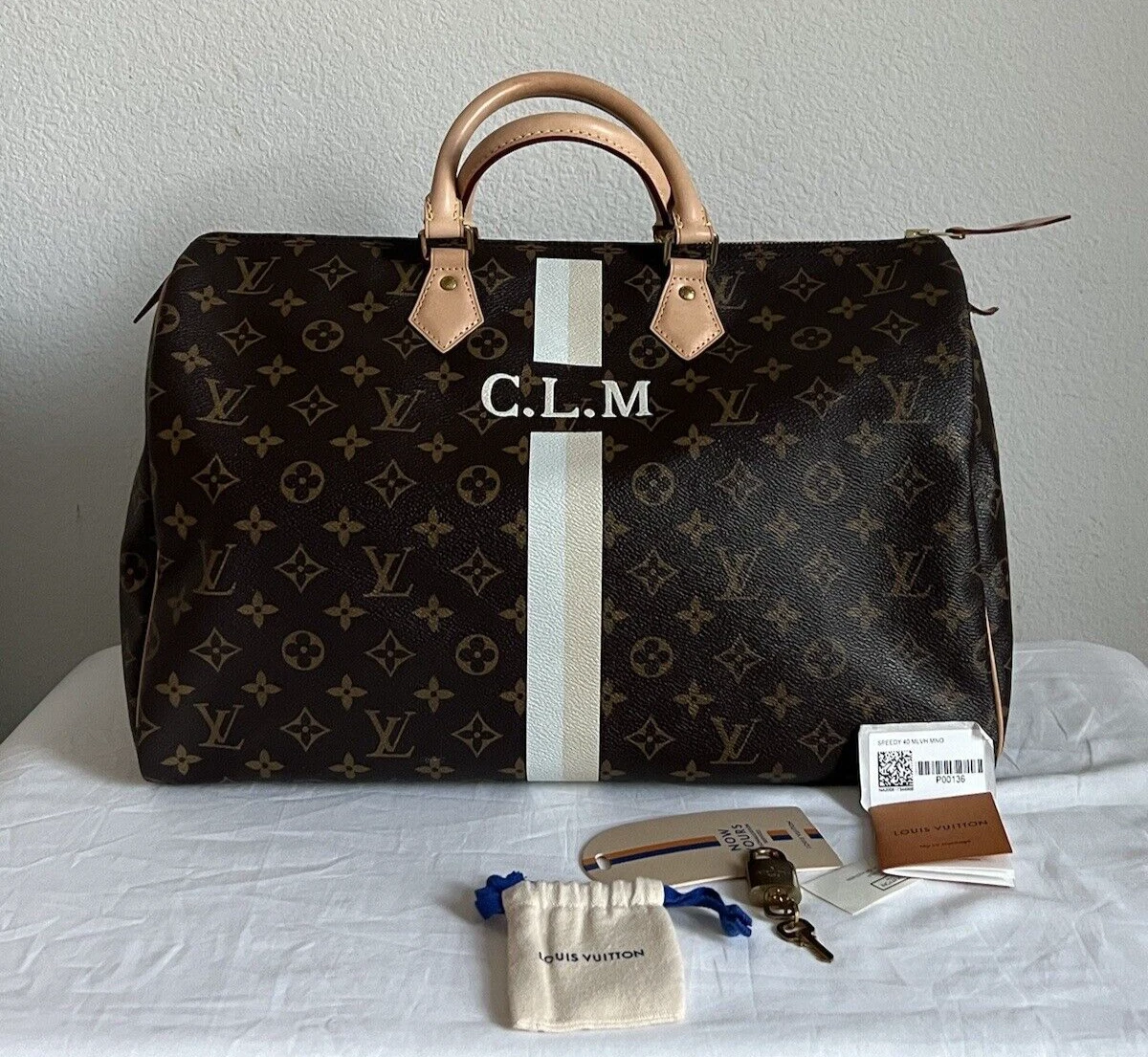 LOUIS VUITTON Speedy 40 My Heritage Monogram Brown Bag | eBay 