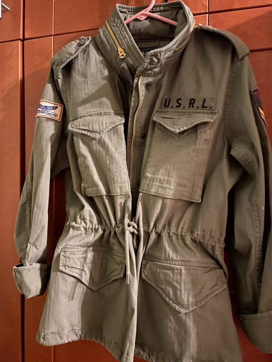 Ralph Lauren woman Military Army Field Jacket in Olive Green Sz XS/TP $330 NWT
