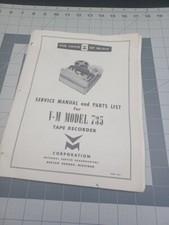 Vintage Voice Of Music 735 Reel To Reel Service Manual
