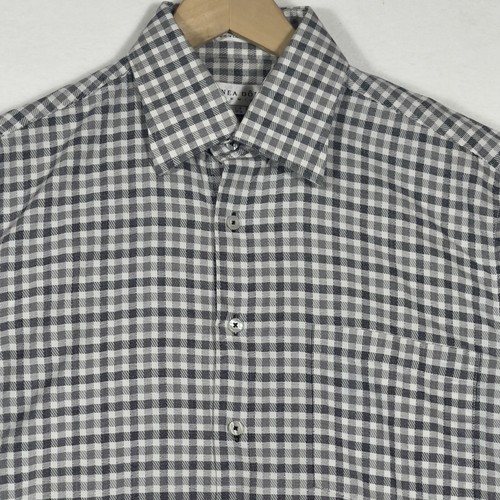 linea dome Chemise shirt Button Up men’s Sz large 16.5 inch neck cotton. - Picture 3 of 7