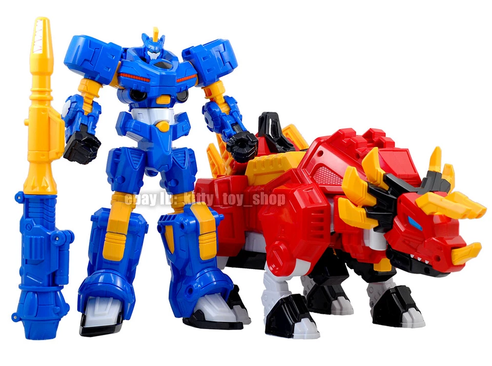 Juguetes MiniForce Super Dino Power FORCE TRIG Triceratops Jinete Robot Caballero Figura Foto 4 de 4