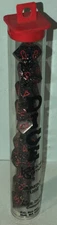 Koplow Elemental & Speckled Space w/Red Numbers 10 Dice Set All D10 Black