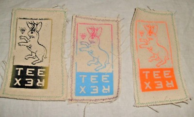 3  lot Tee Rex Rabbit Patches cloth Emblems - Hipster  , Goth  /a5