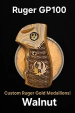 Ruger GP100 FGT Fingergroove Target Grips Checkered Inset Phoenix • Optional Top