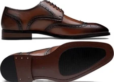 Jousen Men's Dress Shoes Leather Formal Oxford Derby Shoes Brogue Wingtip Sz 13