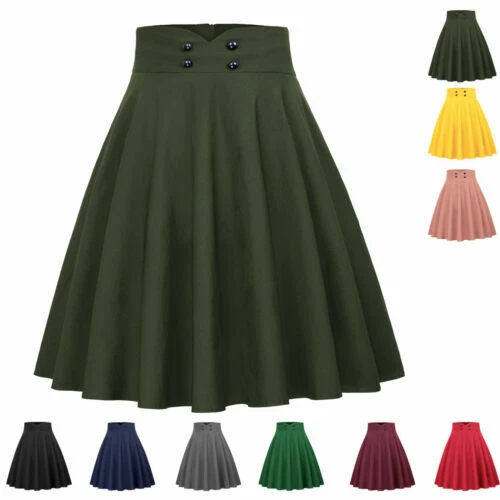 Nylon A-Line Skirts for Women