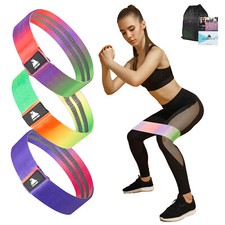 3PC Resistance Bands Loop Set Strength Fitness Leg Exercise Yoga Workout Pull Up