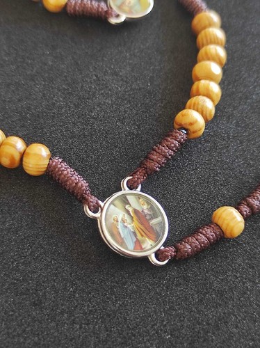 Catholic Seven Sorrows Rosary Our Lady Of The Mater Dolorosa Olive Wood Beads - Picture 3 of 7