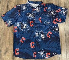 Cleveland Guardians Blue Hawaiian Button Up XL Shirt SGA 2023 MLB