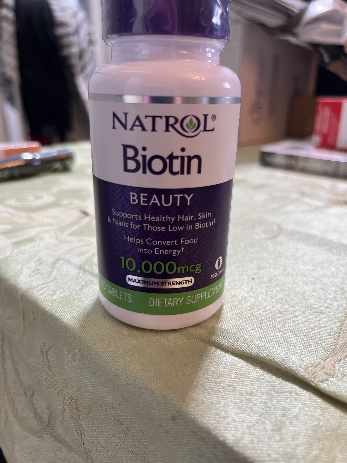 Natrol Biotin 10,000 mcg Maximum Strength Tablet - 100 Count ...