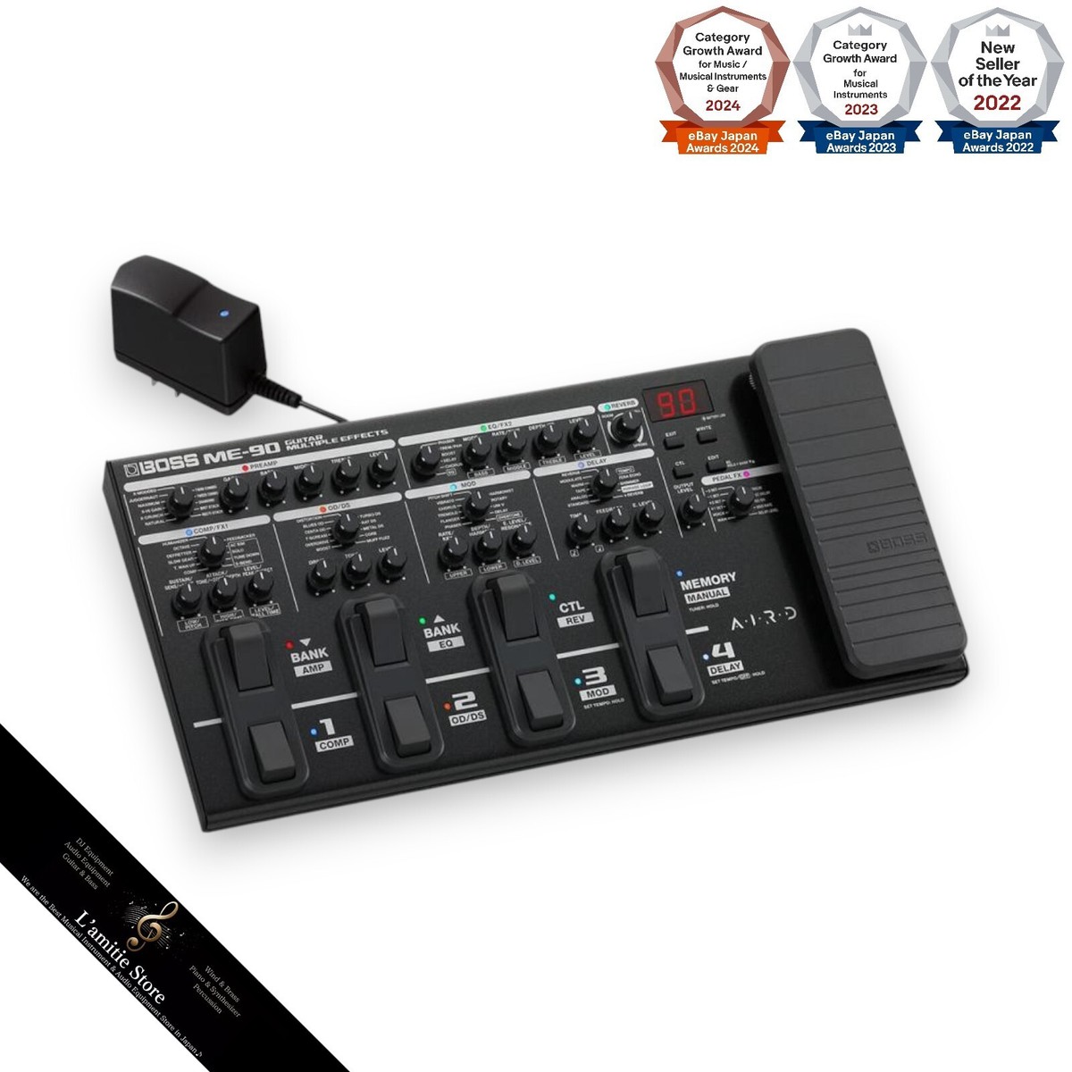 Boss ME-90+AC BK Multi-effectors Effect Guitar Pedal ME90 ME