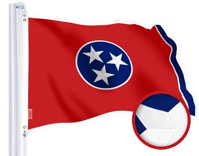 G128 Tennessee TN State Flag 2.5x4 Ft Embroidered Spun Polyester