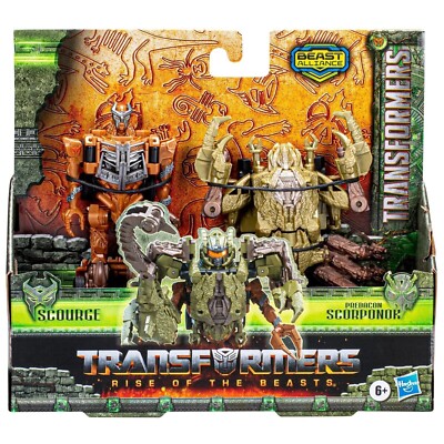 HASBRO TRANSFORMERS 7 RISE OF THE BEASTS ALLIANCE COMBINER SCOURGE & SCORPONOK