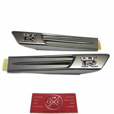 Genuine Oem 2009-2014 Nissan Gt-r Fender Emblem Garnish Set R35 63870 63871kb50a