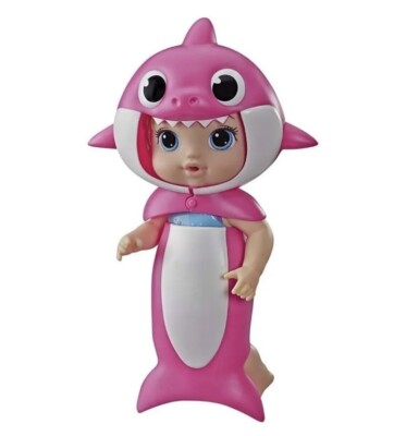 NEW Baby Alive Pink Shark Blond Hair Doll With Tail Water play Toy #E8594 