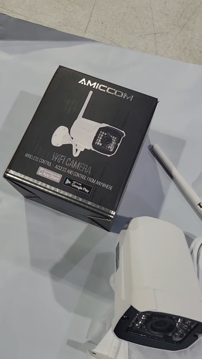 Amiccom Outdoor Security Camera, 1080p IP Cam IP66 Waterproof