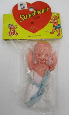 Vtg NEW Maple Sweetheart Miniature Baby Doll Toys by Redbox Plastic Eyes Open