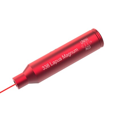 338 Lapua Magunm Laser Bore Sighter, Boresighter Anodized Red