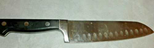 Good Cook 7” INOX Stainless Steel Granton Blade Santoku Chef’s Knife BLACK