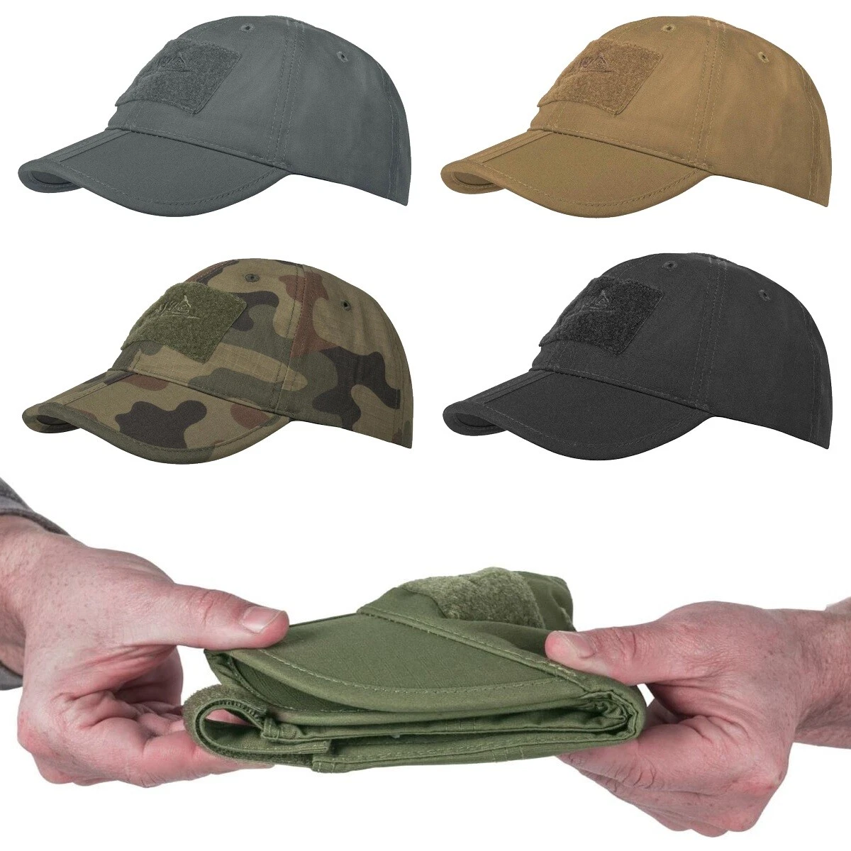 Helikon Folding Baseball Cap Military Airsoft Ripstop Breathable One-Size