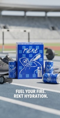 Rekt Drinks Sparkling Water  BASED LIME ( 4 Cans)