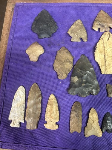 Pfeilspitze Lot authentische Original Speerspitzen Vogelspitzen Paleo-Wald Ohio - Bild 3 von 12