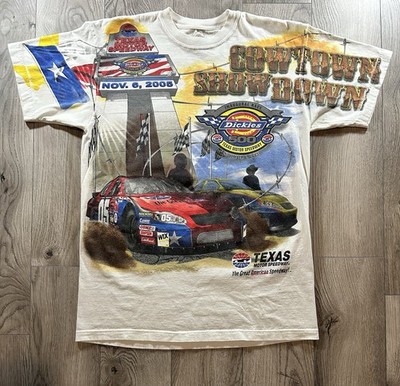 Vintage Dickies NASCAR Racing T Shirt AOP 2005 Cowtown Showdown Mens Large