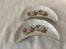 CHADWICK  Floral bone dishes - set of 4 in two different patterns