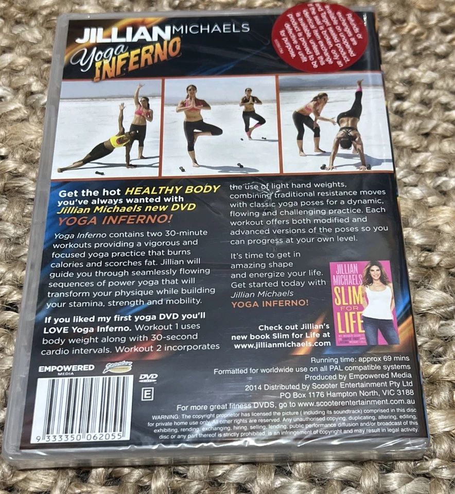 Jillian Michaels Yoga Inferno Brand New Sealed DVD For a Hot Body All Region - Image 2 of 2