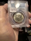 1967 P KENNEDY SILVER HALF DOLLAR PCGS UNC - DETAILS - HARSHLY CLEANDED -