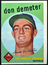 1959 Topps #324 DON DEMETER Los Angeles Dodgers MLB baseball card EX+