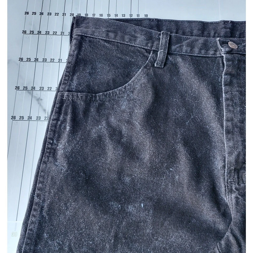 Rustler Jeans Men's Size 38x29 Black Pants Western Straight Workwear Tag 38x30 - Image 3 of 4