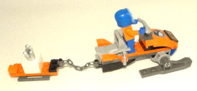 Used LEGO Arctic Snowmobile 60032 Set, 44 Pieces, Arctic Explorer Minifigure