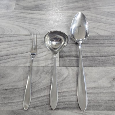 6WMF Cromargan SHADOWPOINT GERMANY Serving Spoon, Gravel Ladel, Cold Meat Fork